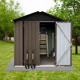 Out storage sheds 4ftÃ—6ft Apex roof Brown + Black