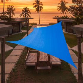 Artpuch Custom Size Sky Blue Sun Shade Sail Triangle Canopy 185 GSM Durable Fabric UV Block Awning for Outdoor Patio Garden Backyard (Customized Avail (Color: Sky blue, size: 10'x11')