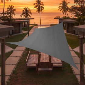 Artpuch Custom Size Dark Grey Sun Shade Sail Triangle Canopy 185 GSM Durable Fabric UV Block Awning for Outdoor Patio Garden Backyard (Customized Avai (Color: Dark Grey, size: 16'X24')